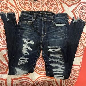 American Eagle Distressed Blue Jeans